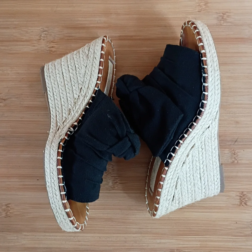 Sugar womens hundreds black canvas plataform sandals shoes NWT | size 7.5 - Picture 7 of 10